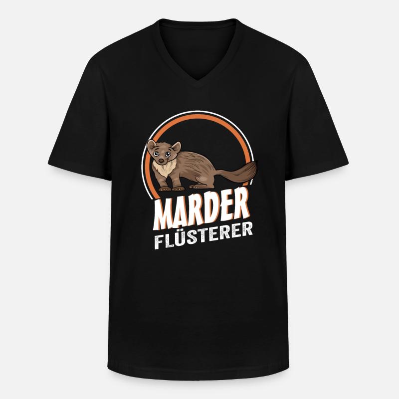 Marder Flüsterer - Männer-T-Shirt mit V-Ausschnitt - Schwarz