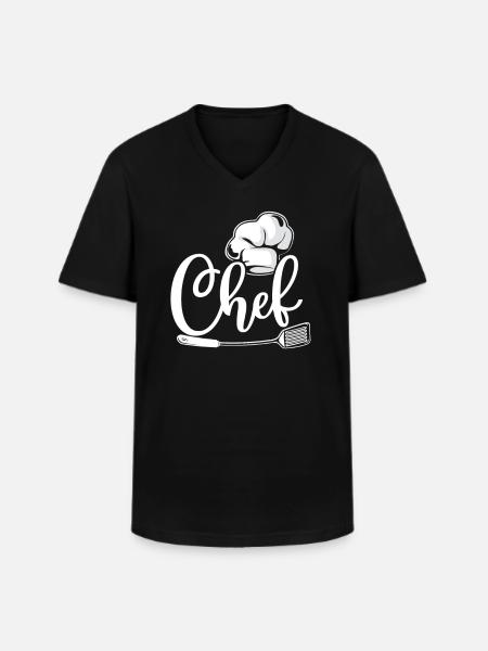 Cooking Cook Kitchen Chef Chef - Men's V-Neck T-Shirt - black