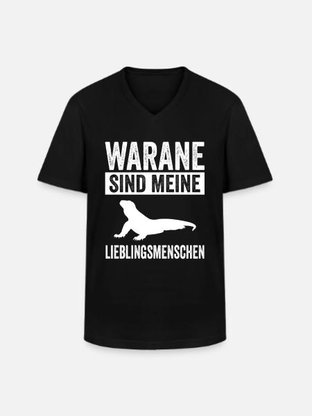 Waran - Männer-T-Shirt mit V-Ausschnitt - Schwarz