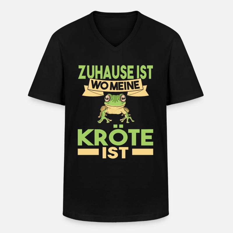 Kröte - Männer-T-Shirt mit V-Ausschnitt - Schwarz