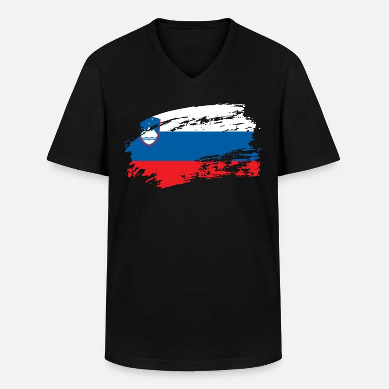 slovenia slovenia - Männer-T-Shirt mit V-Ausschnitt - Schwarz