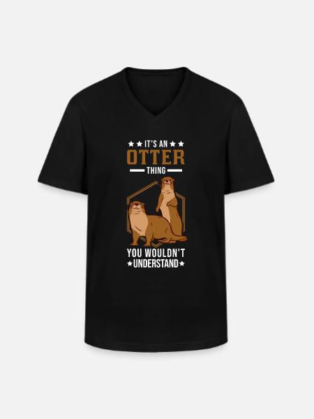 Det er en Odder ting Otter Sea Otter - Klassisk herre T-shirt med V-udskæring - sort