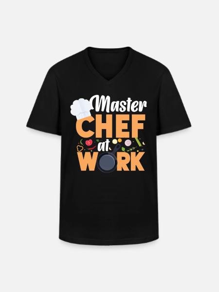 Cooking Cook Kitchen Chef Master - Men's V-Neck T-Shirt - black