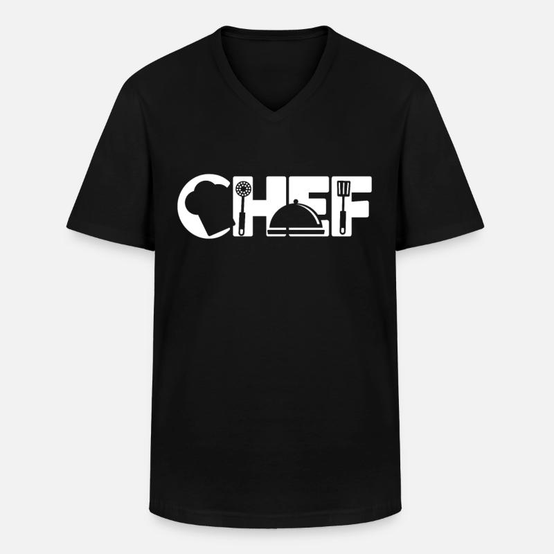 Cooking Cook Kitchen Chef Chef - Men's V-Neck T-Shirt - black