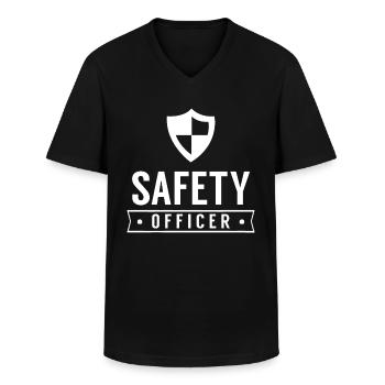 Sicherheitsbeauftragter Sicherheit Safety Team - Männer-T-Shirt mit V-Ausschnitt - Schwarz - Vorne - AI Model Male 178 dark (178cm)
