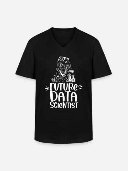 Future Data Scientist Data Analyst - Men's V-Neck T-Shirt - black