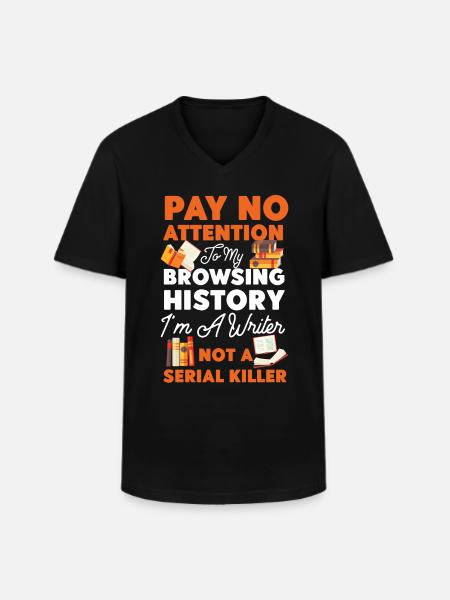 Writing Book Novel Writer & - Men's V-Neck T-Shirt - black