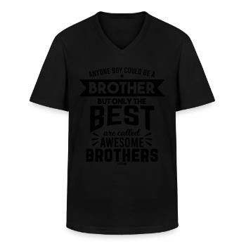 Geschenk für Bruder - Männer-T-Shirt mit V-Ausschnitt - Schwarz - Vorne - AI Model Male 178 dark (178cm)