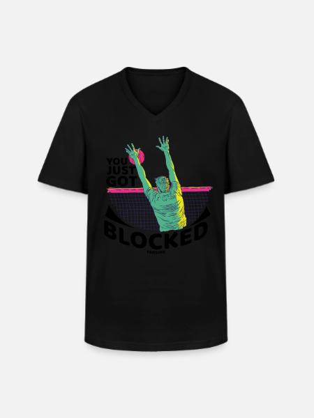 Volley-ball - T-shirt col V Homme - noir