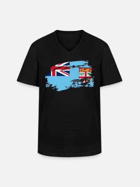fiji fiji - Men's V-Neck T-Shirt - black