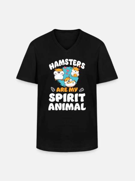 Les hamsters sont mon - T-shirt col V Homme - noir