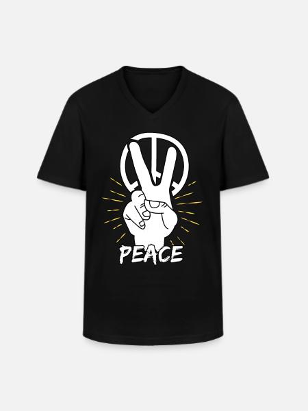 Peace Freedom Peace Gift - Men's V-Neck T-Shirt - black