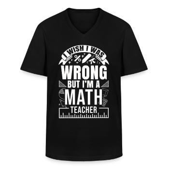 Mathématiques Nerd Algèbre Géométrie Formule Math - T-shirt col V Homme - noir - Devant - AI Model Male 178 dark (178cm)
