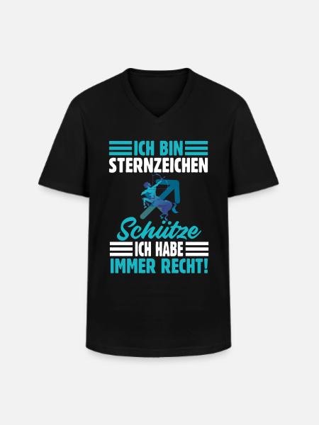 Sternzeichen Schütze - Männer-T-Shirt mit V-Ausschnitt - Schwarz