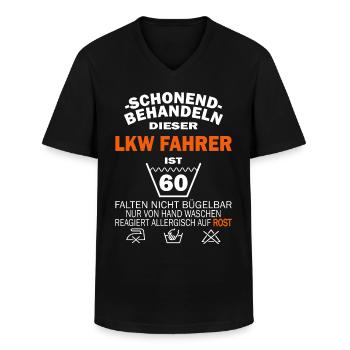 LKW Fahrer - Trucker Lastwagenfahrer - Männer-T-Shirt mit V-Ausschnitt - Schwarz - Vorne - AI Model Male 178 dark (178cm)