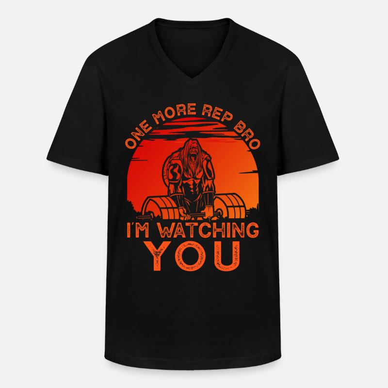 One More Rep Bro - Männer-T-Shirt mit V-Ausschnitt - Schwarz