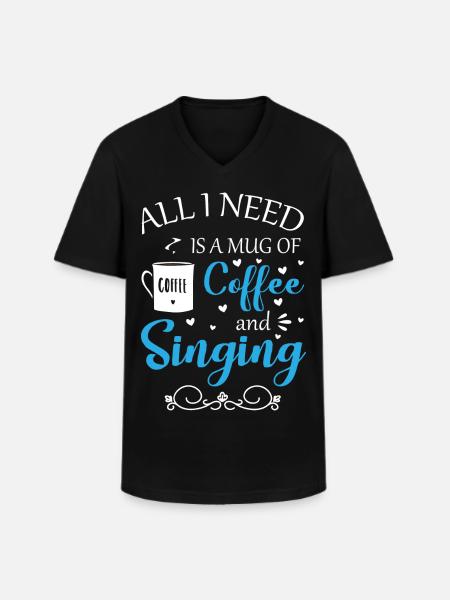 Singer Choir Musicians Singing Lessons - Men's V-Neck T-Shirt - black