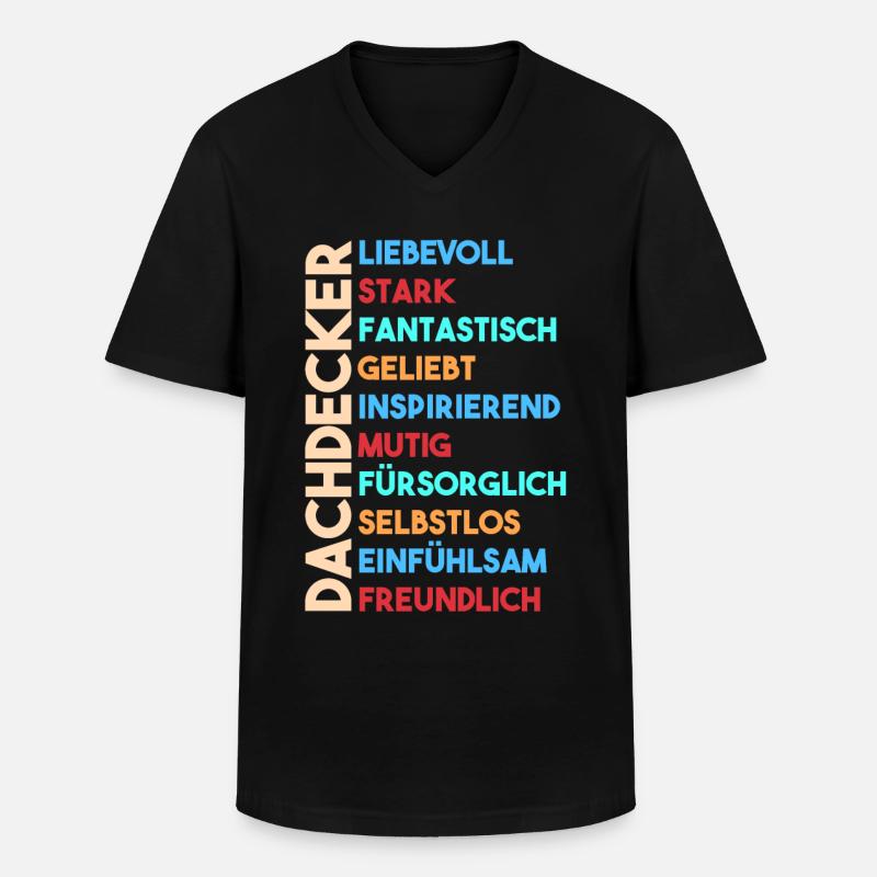 Dachdecker - Männer-T-Shirt mit V-Ausschnitt - Schwarz