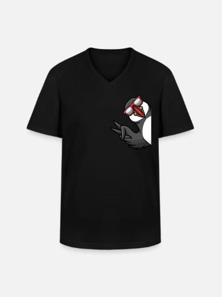 Puffin bird lovers - Men's V-Neck T-Shirt - black