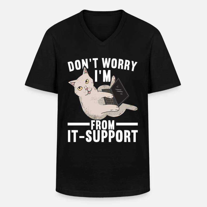 Programmeurs Programmeurs Informaticiens - T-shirt col V Homme - noir