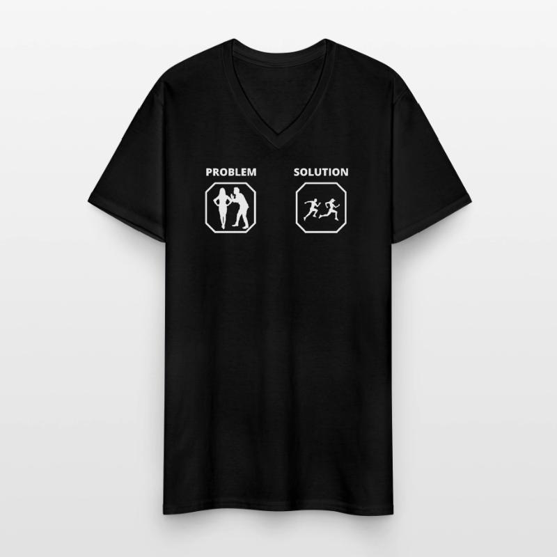 PROBLEM SOLUTION Running Men's V-Neck T-Shirt