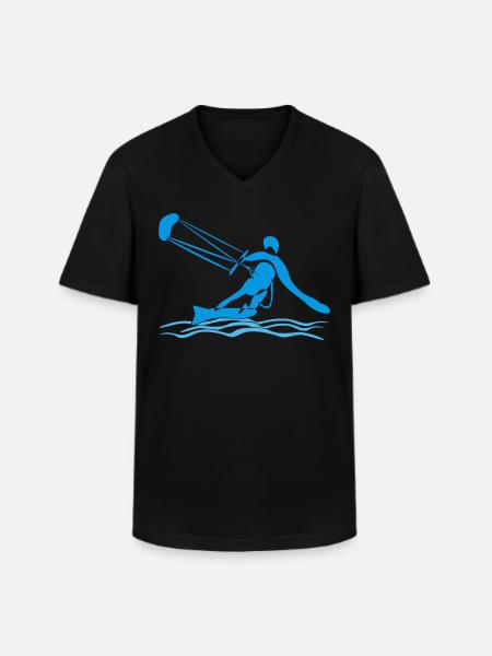 Kiteboarding Kitesurf kitesurfer - Men's V-Neck T-Shirt - black