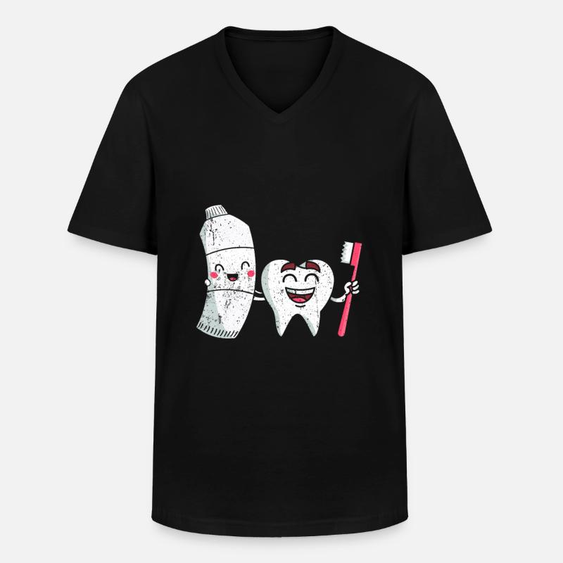 Zahnarzt - Männer-T-Shirt mit V-Ausschnitt - Schwarz