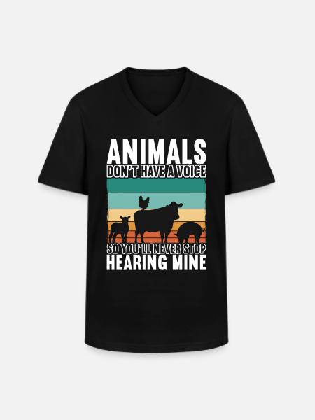 Vegan Vegetarians - Men's V-Neck T-Shirt - black