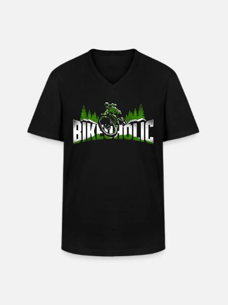 Enduro VTT VTT Équitation - T-shirt col V Homme - noir