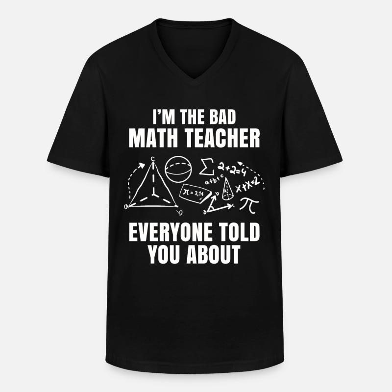 Mathe - Männer-T-Shirt mit V-Ausschnitt - Schwarz