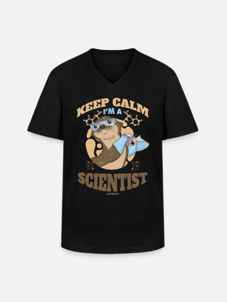 Keep Calm I'm A Scientist - Men's V-Neck T-Shirt - black