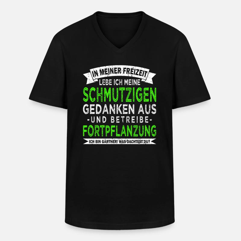Hobbygärtner Landschaftsgärtner Gartenbau - Männer-T-Shirt mit V-Ausschnitt - Schwarz