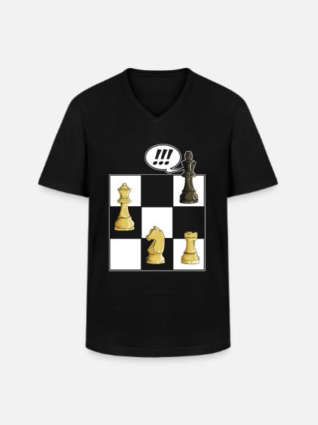 Chess - Men's V-Neck T-Shirt - black