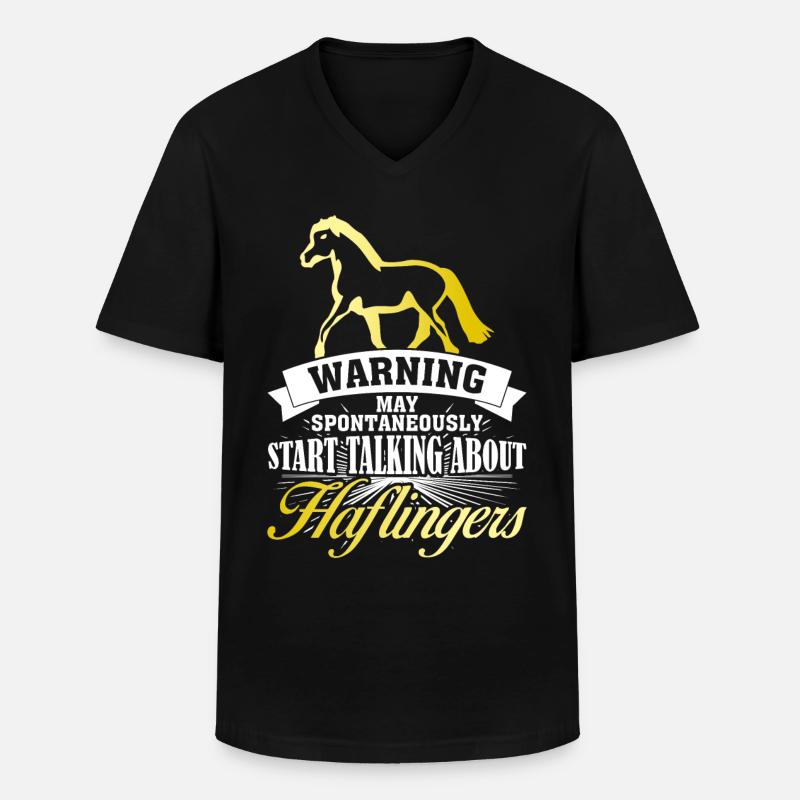 Haflinger Spruch Witz Haflingers - Männer-T-Shirt mit V-Ausschnitt - Schwarz
