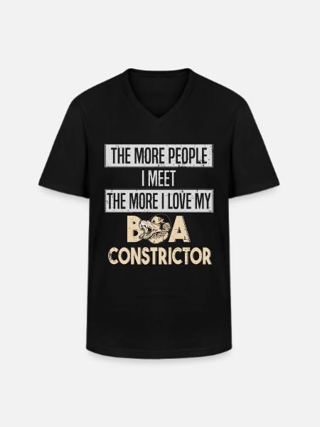 Boa Constrictor Snake Love - Men's V-Neck T-Shirt - black