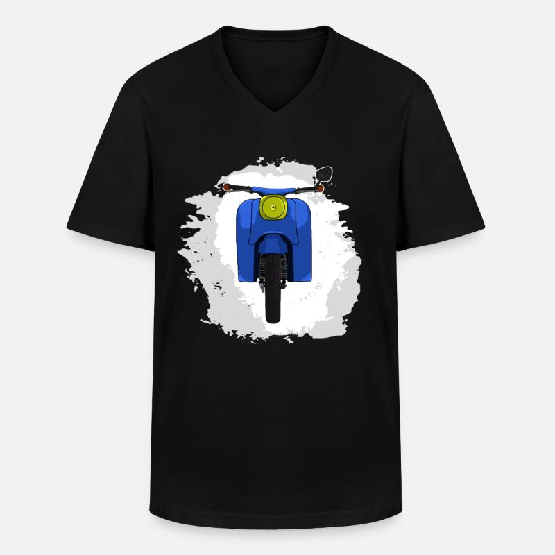 Schwalbe KR51 / Schwalbenfahrer / Ostalgie / Mofa - T-shirt col V Homme - noir