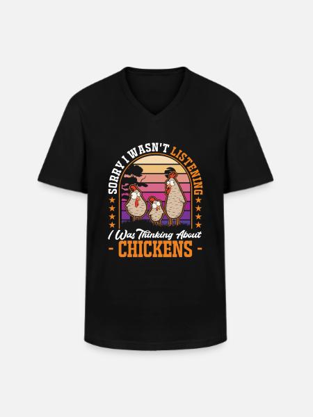 Chicken Gift Chicken Chicken - Men's V-Neck T-Shirt - black