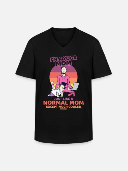 I'm A Yoga Mom - Men's V-Neck T-Shirt - black
