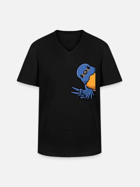 Hut Singer Bird - Men's V-Neck T-Shirt - black