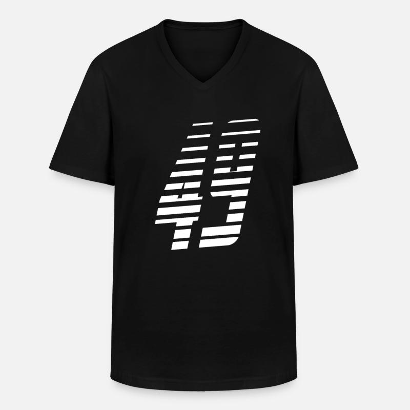 fyrtionio - T-shirt col V Homme - noir