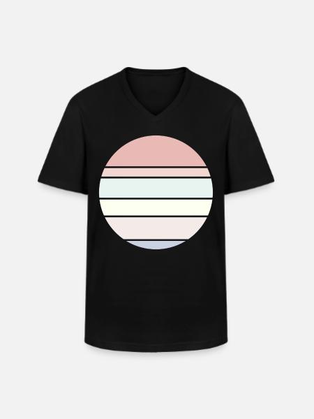 Background Pastel Circle - Men's V-Neck T-Shirt - black