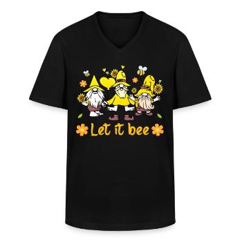 Let It Bee Bee - Männer-T-Shirt mit V-Ausschnitt - Schwarz - Vorne - AI Model Male 178 dark (178cm)