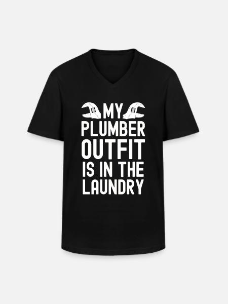 Plumber - Men's V-Neck T-Shirt - black