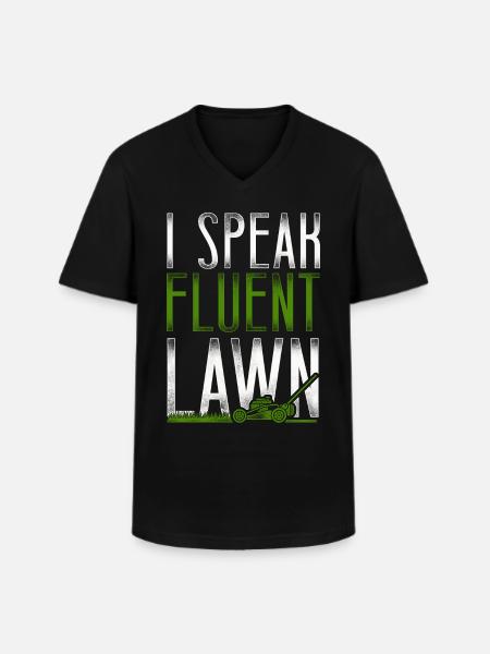 Lawn Mower Mowing Dad Father - Men's V-Neck T-Shirt - black