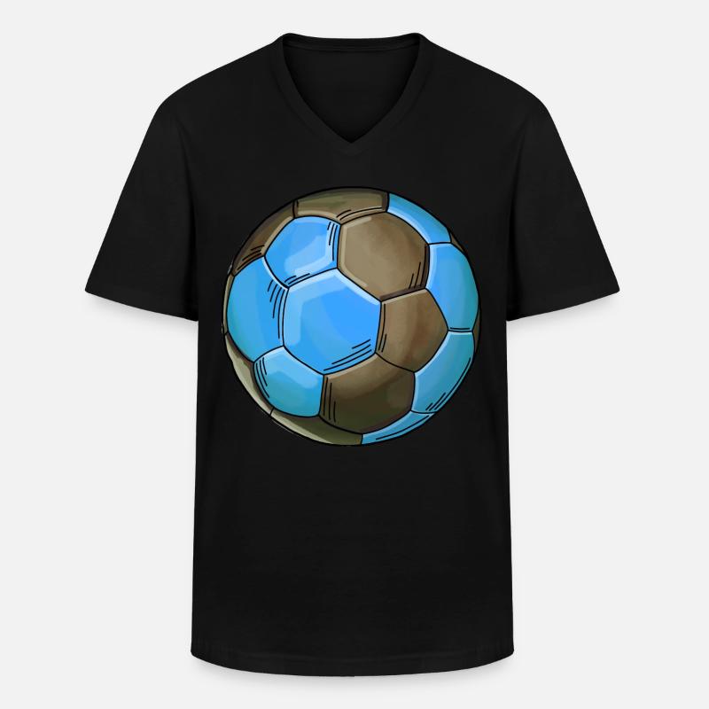 Handball Sticker - Männer-T-Shirt mit V-Ausschnitt - Schwarz