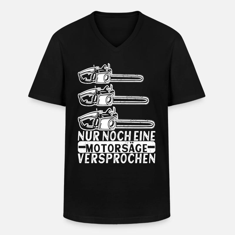 Holzfäller Förster - Männer-T-Shirt mit V-Ausschnitt - Schwarz