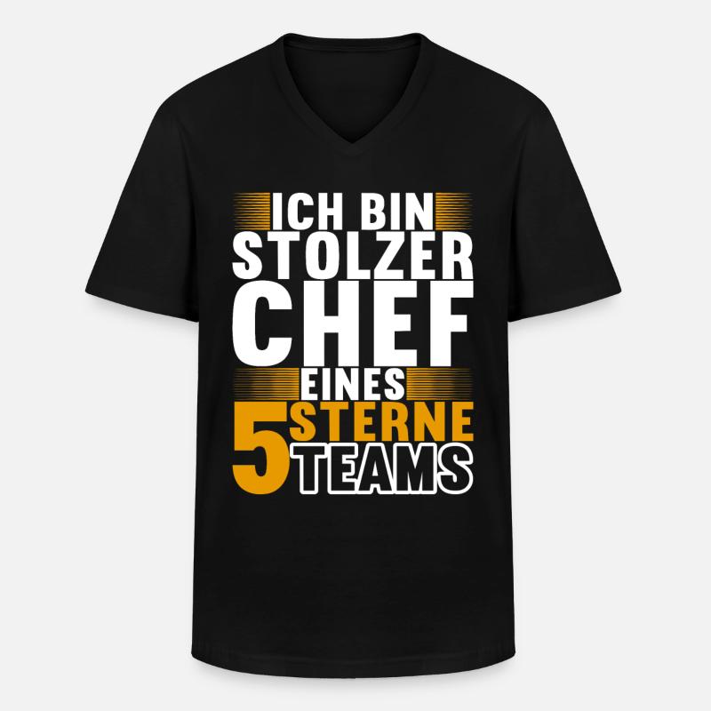 Abteilungsleiter Chef - Männer-T-Shirt mit V-Ausschnitt - Schwarz