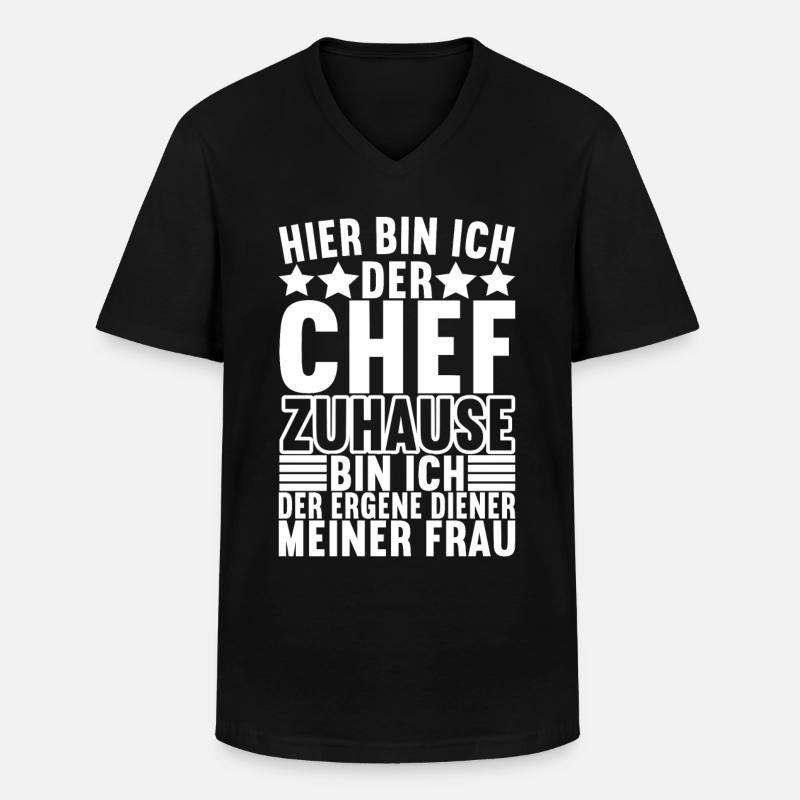 Abteilungsleiter Chef - Männer-T-Shirt mit V-Ausschnitt - Schwarz