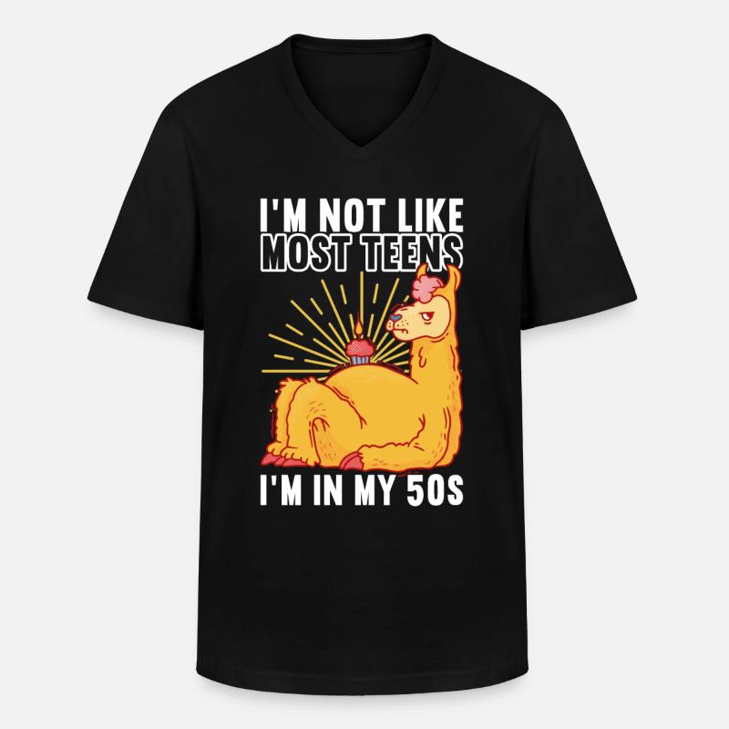 Grumpy Birthday - Männer-T-Shirt mit V-Ausschnitt - Schwarz