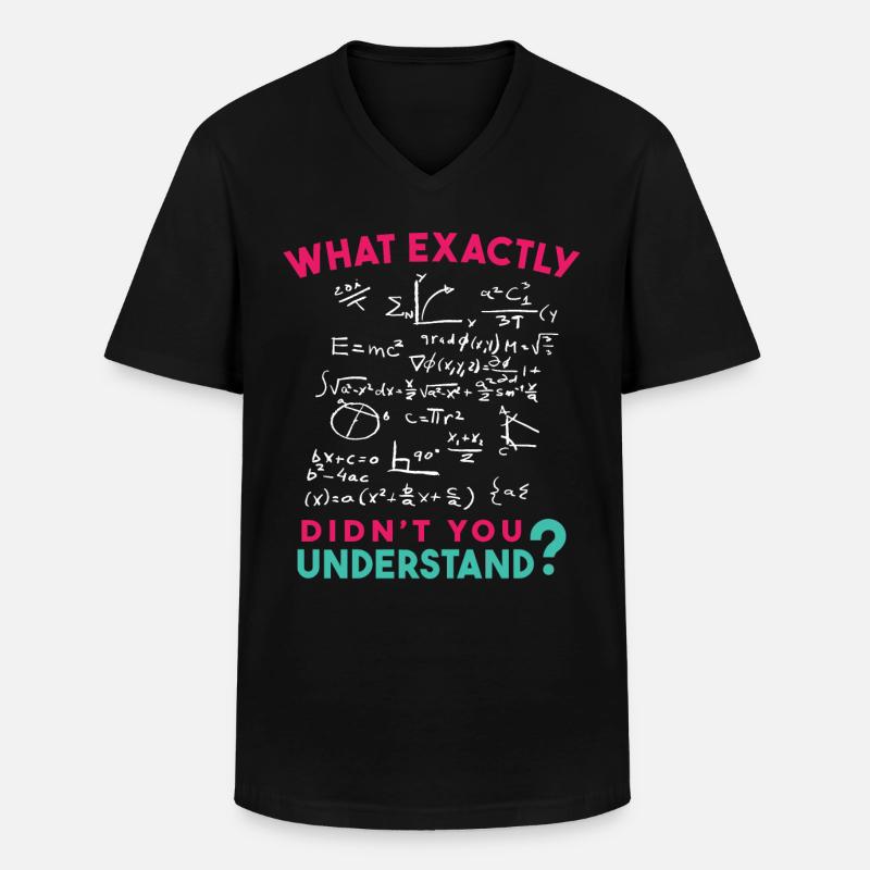 Physics Math Formula Joke - Men's V-Neck T-Shirt - black